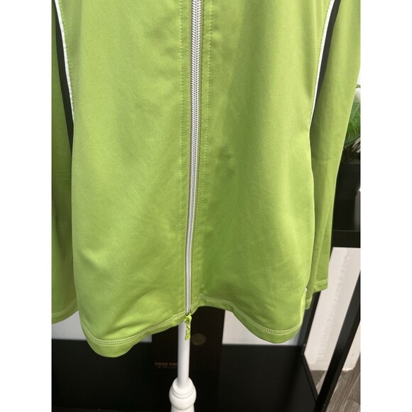 Coldwater  Creek Women Active Large Green Full Zip Sweater Long Sleeve Pockets - Picture 8 of 10